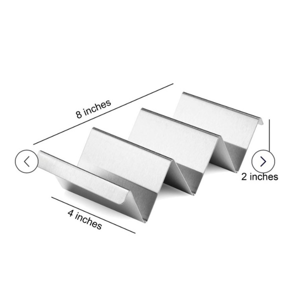 Arthome Taco holders 4 pack in stainless steel, NWT in box - Picture 1 of 4